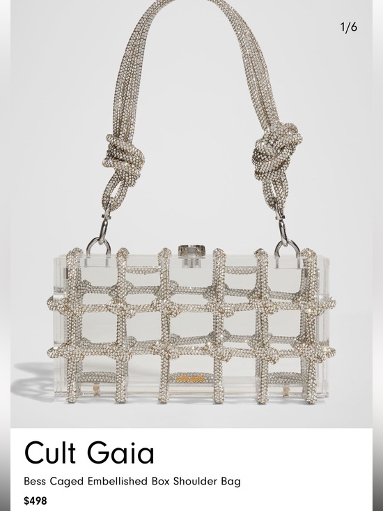 cult gaia Handbags - cult gaia Bess Caged Embellished Box Shoulder Bag